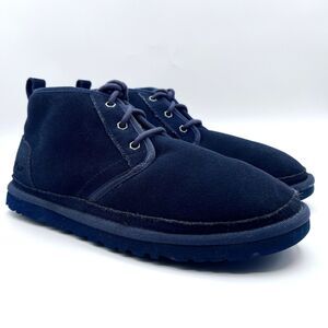 MEN'S UGG CHUKKA BOOT NAVY BLUE SUEDE NEUMEL WOOL LINED ITEM 3236 US 9